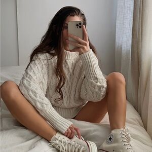 H&M Cream Cable Knit Sweater